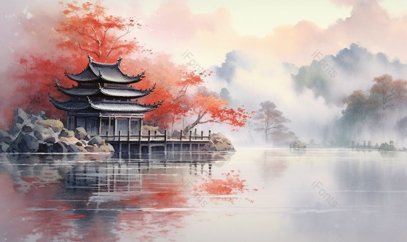 新中式水墨山水画,插画/手绘图,插画/手绘图库,插画/手绘图下载,插画/手绘